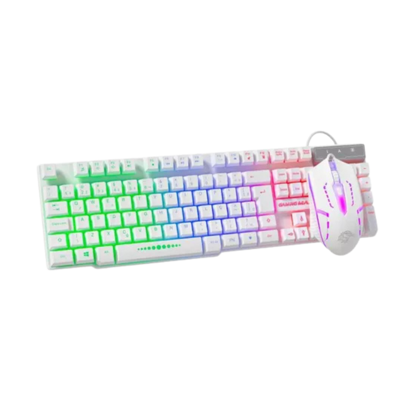 PC Gamer AMD Ryzen 5 5600GT, 16GB DDR4, SSD 480GB,Placa Mae ASUS A520M-K , Fonte 500w 80 Plus, Teclado e mouse gamer branco + COPO TERMICO STANLEY