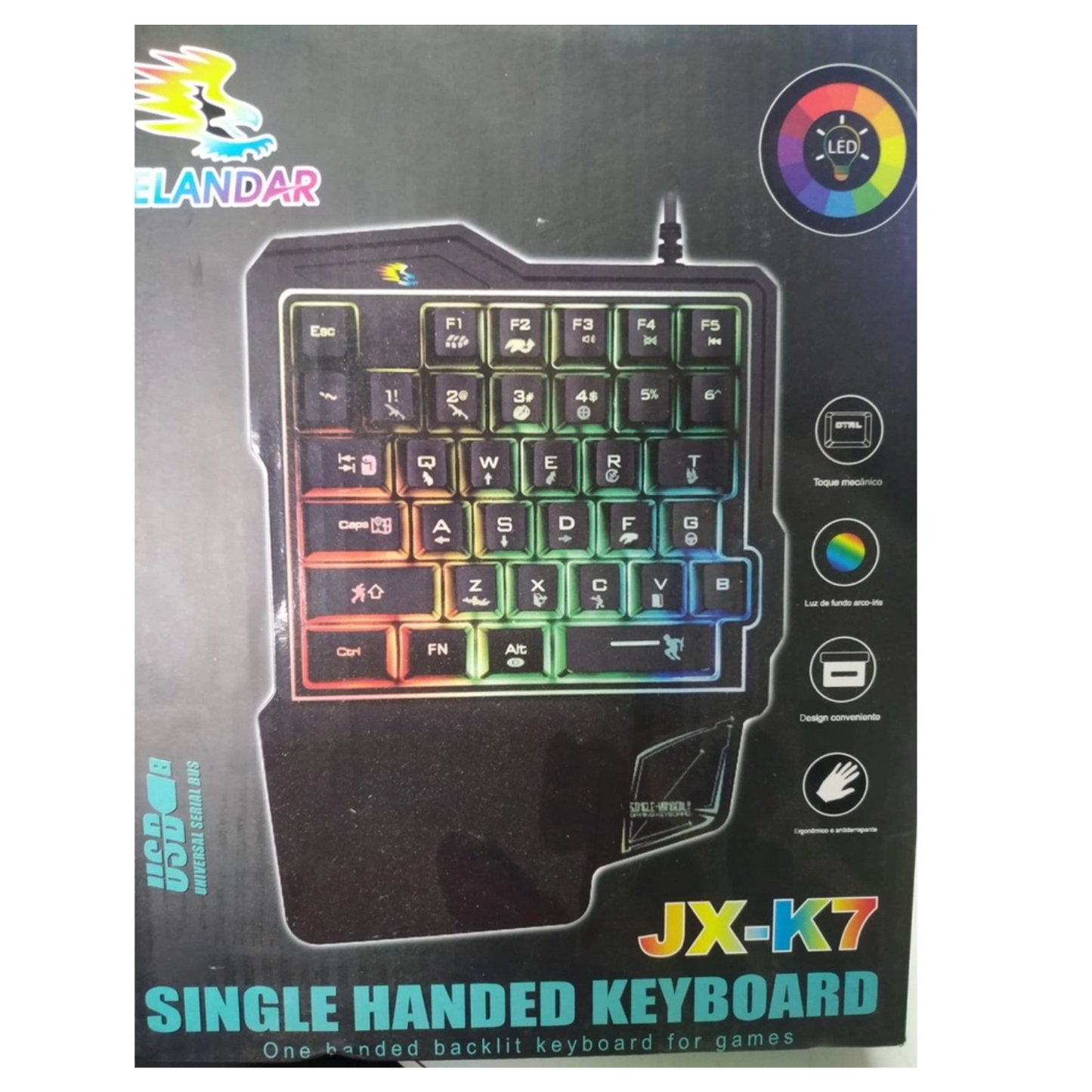 Teclado Keyboard P Jogos Gamer Jx-k7 Yelandar