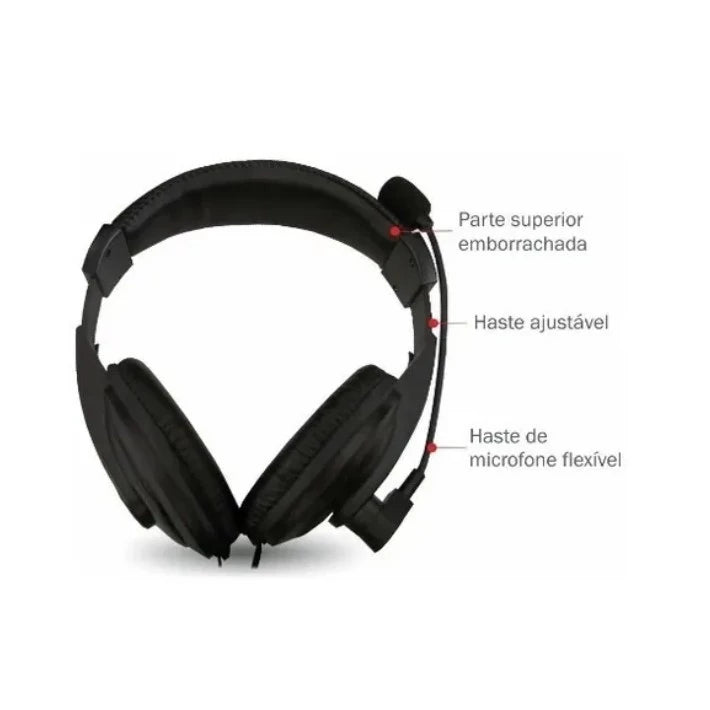 Fone De Ouvido Headset C/microfone Preto K-MEX Ars-7500