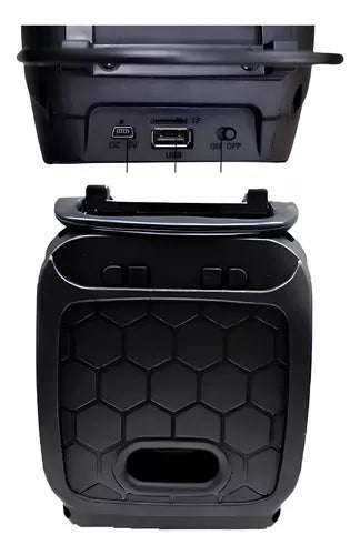 Caixa De Som Bluetooth Com Radio Fm E Entrada Usb Pendrive 5v 110/220v