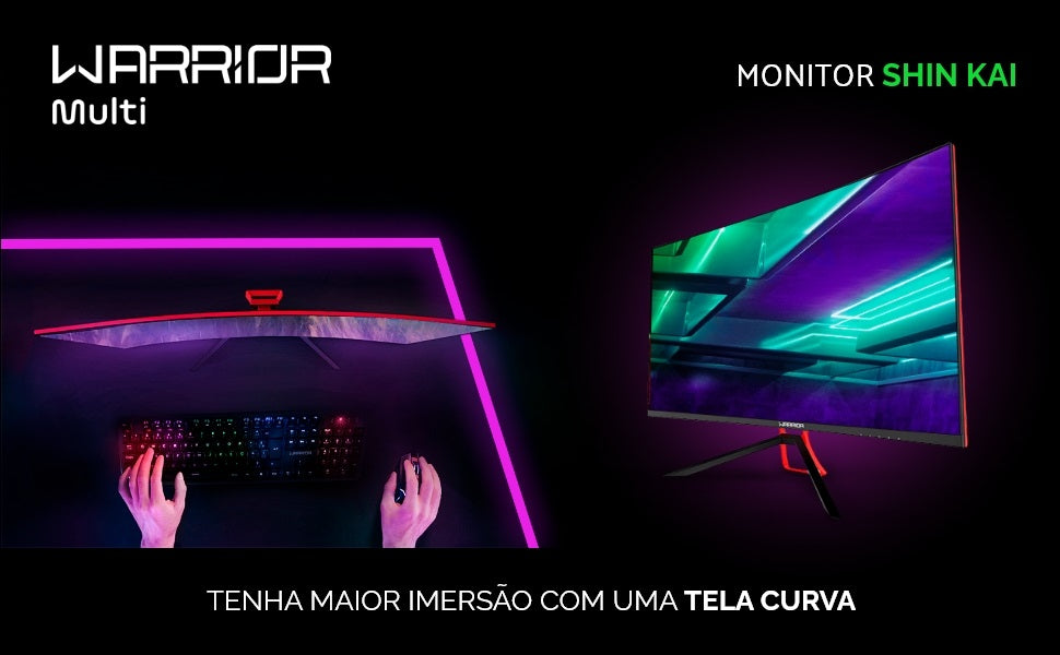 Monitor Gamer Shin Kai 24 Polegadas Curvo 165Hz Warrior – MN103