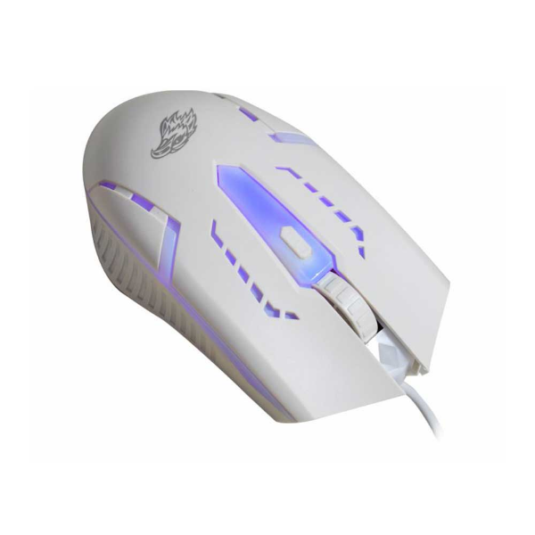 KIT MOUSE E TECLADO K-MEX KMW52+MOA8 RAINBOW COM FIO BRANCO