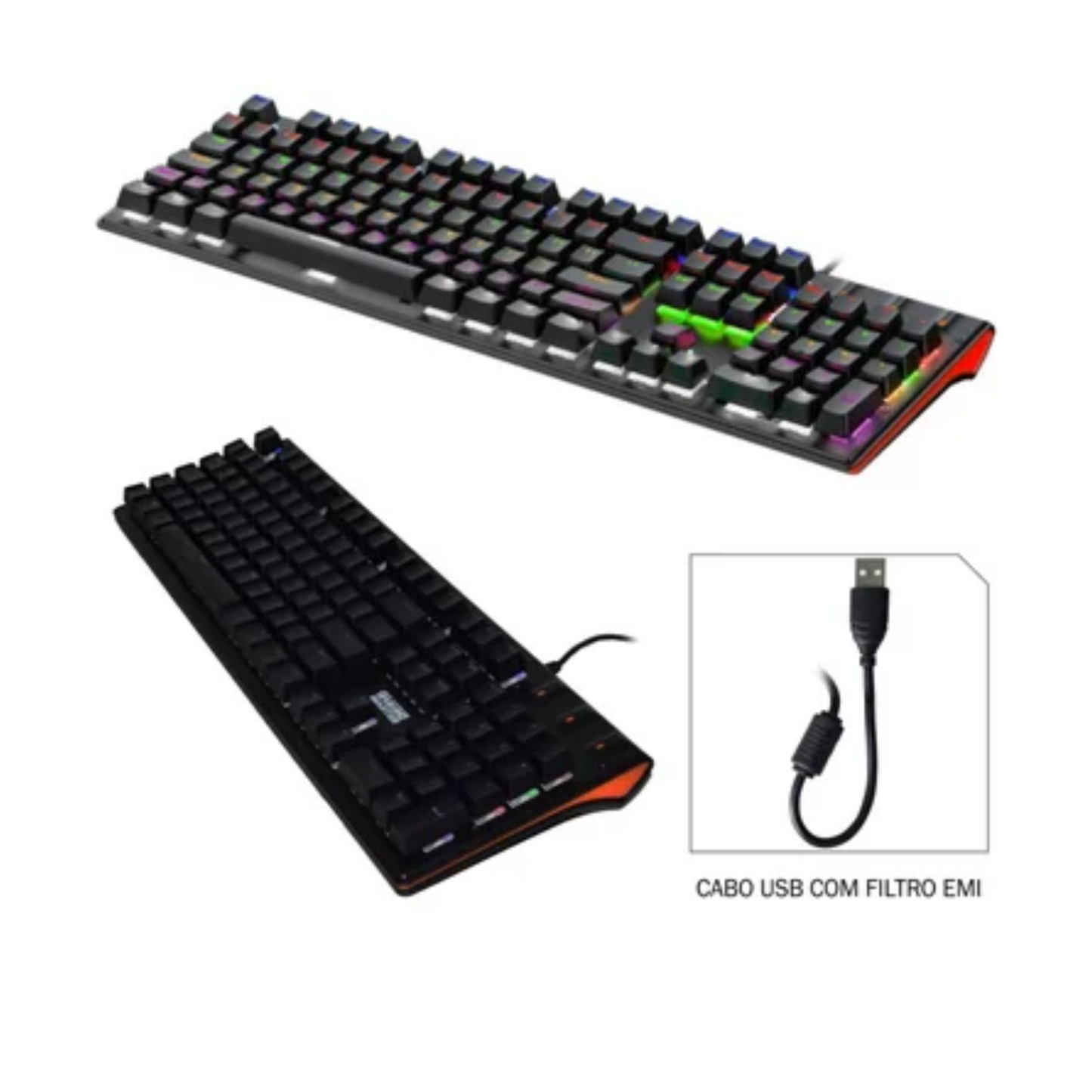 Teclado Gamer Kg-db28 Mecânico Dracarys Kgdb Switch Azul RGB