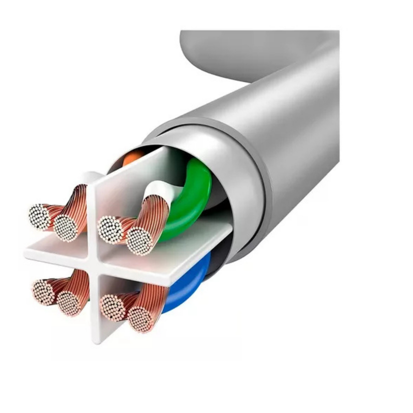 Cabo de Rede RJ45 CFTV CAT6 Com 20 Metros Conector Banhado a Ouro