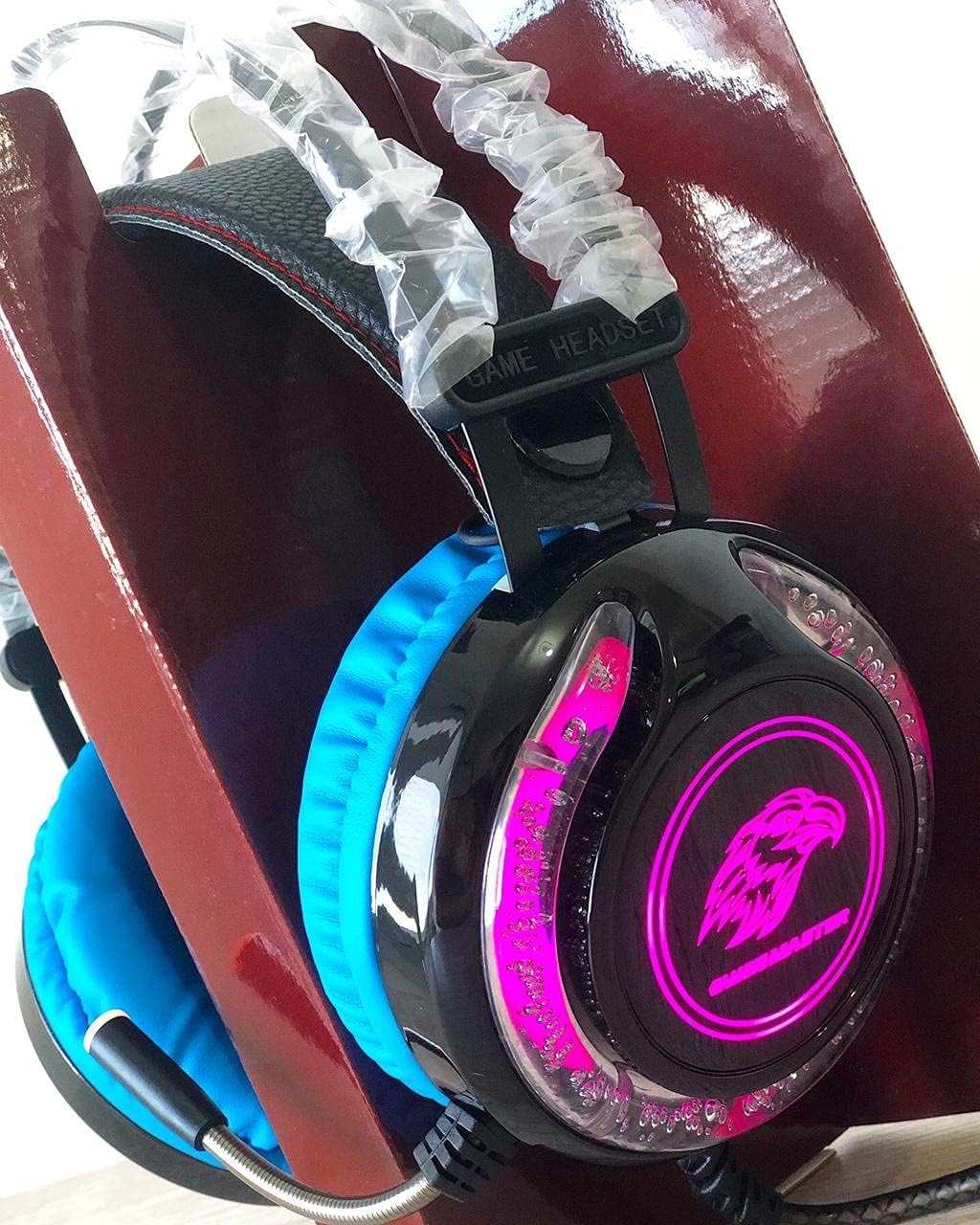 Headset K-Mex Gamer ARS9 LED RGB Com Microfone Preto/Azul