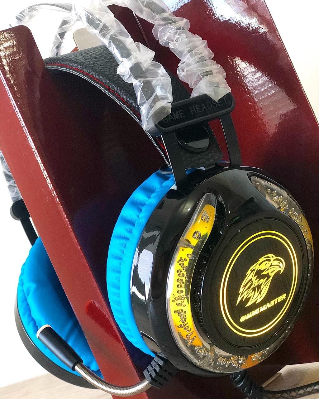 Headset K-Mex Gamer ARS9 LED RGB Com Microfone Preto/Azul