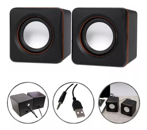 Caixa De Som Para Computador Notebook Pc 6w Usb P2