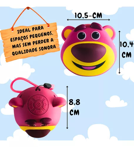 Caixa De Som Bluetooth Urso Lotso A3 - Rádio Am Fm