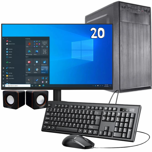 Computador completo Home office Intel core i3, SSD 1 TB, 16gb ram,monitor 20 polegadas,teclado e mouse, caixa de som,WIFI