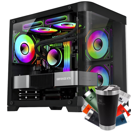 Computador Gamer STANLEY Aquario, i5 Quarta Geração, 16GB, GeForce GTX 4GB, SSD 480GB, Fonte 500w GAMER,Gabinete c/ 3 Fans+Controle RGB +COPO STANLEY 473ML DREAMCOMPUTERS