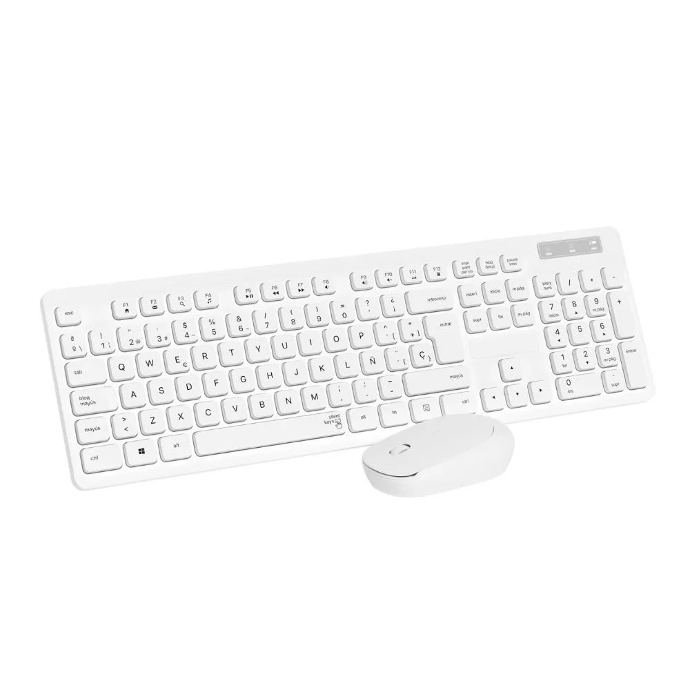 Kit teclado e mouse sem fio Branco BPC-5269/3W289
