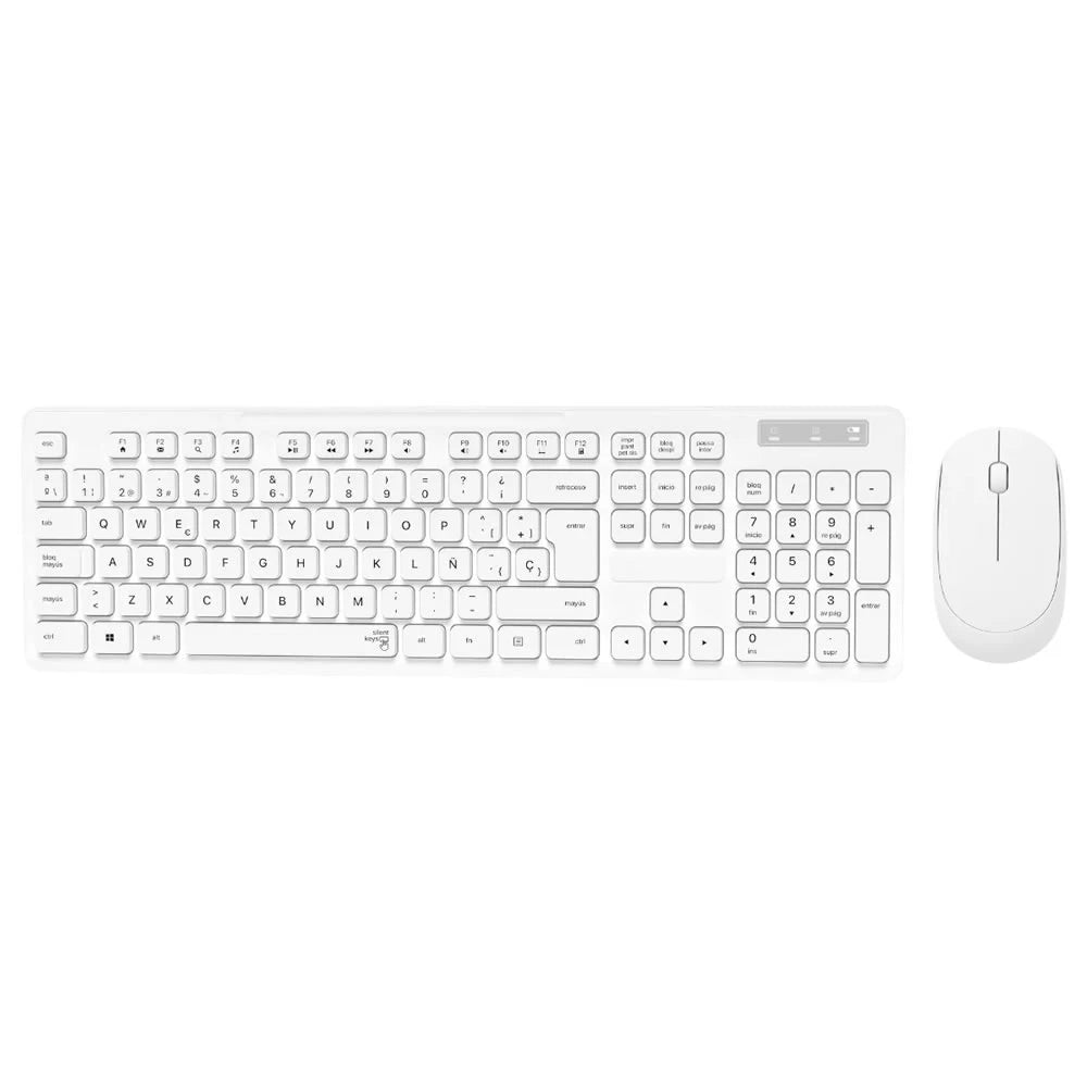 Kit teclado e mouse sem fio Branco BPC-5269/3W289